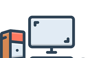 Computer display color icon, a Duotone Icon by Creative priyanka