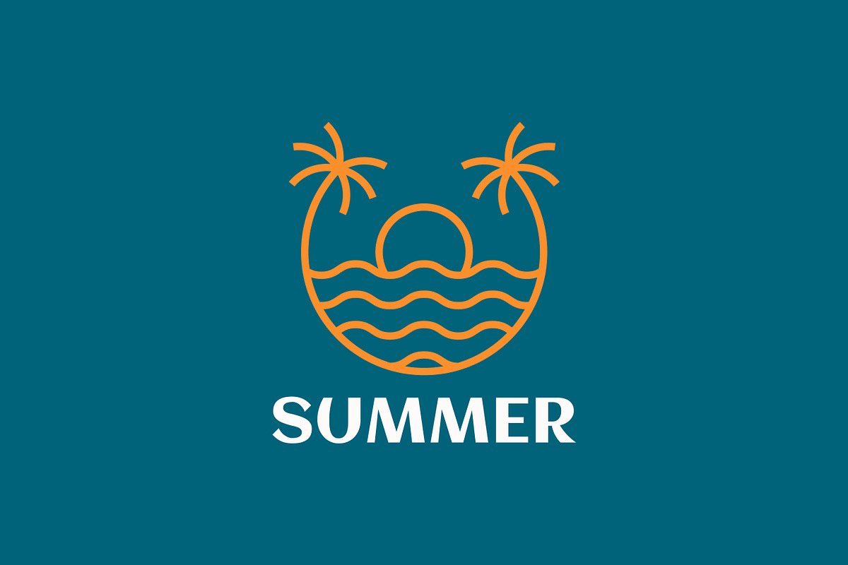 Beach Summer Abstract Logo Badge, a Branding & Logo Template by Signatoro (Photo 2 of 3)