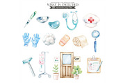 Hospital Watercolor, medical clipart, an Illustration by CharmClipart (Thumbnail 5 of 9)