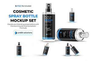 Pump Spray Bottle Mockup Set