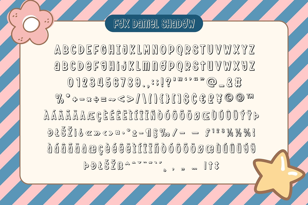Fox Daniel : 6 Font Styles, a Symbol Font by Fox7 By Rattana (Photo 10 of 13)