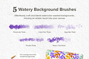 Watercolor Lettering Brush Toolbox, a Brush Add-On by Nico-Ng (Thumbnail 5 of 16)