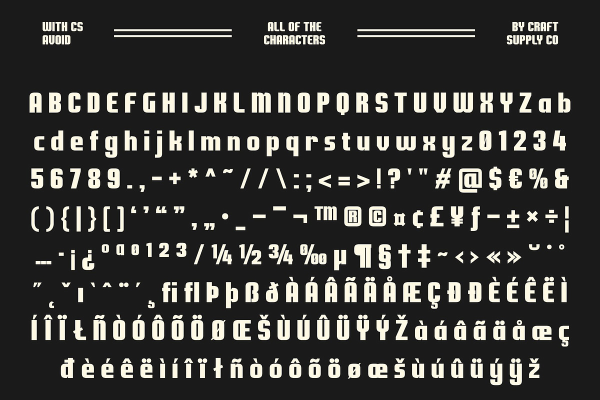 CS Avoid – Condensed Font, a Sans Serif Font by Craft Supply Co. (Photo 8 of 8)