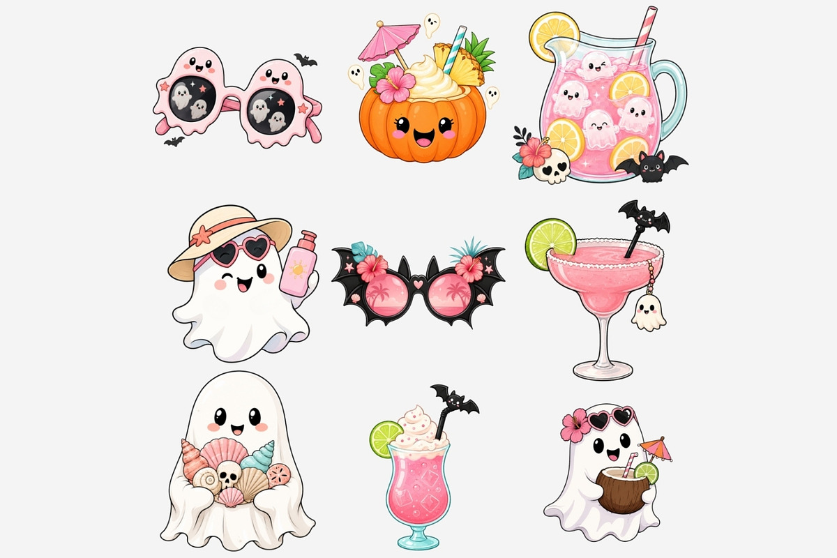 Summerween Clipart PNG Bundle, a Seasonal Illustration by Tanya Kart (Photo 8 of 13)