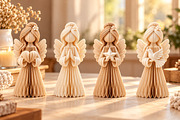 4 Elegant Angel Figurines STL, a Characters & Person 3D Model by Layerology (Thumbnail 2 of 4)