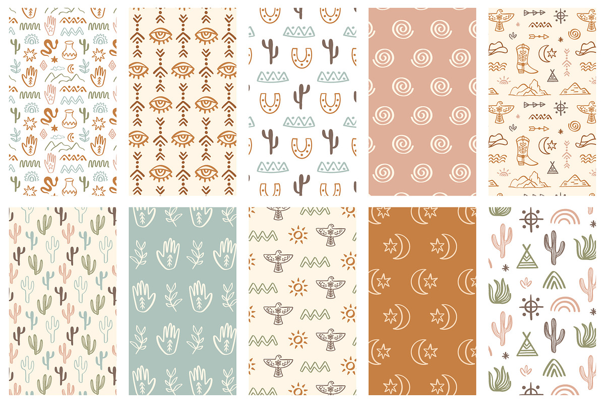 Western Bundle Clipart and Patterns, a Graphic by Katrinelly (Photo 8 of 14)