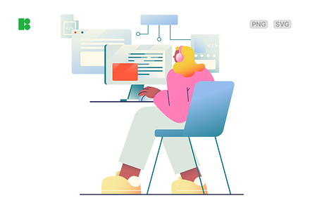 Woman programming