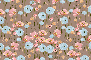 Floral, Naive Blossom Wild Meadow