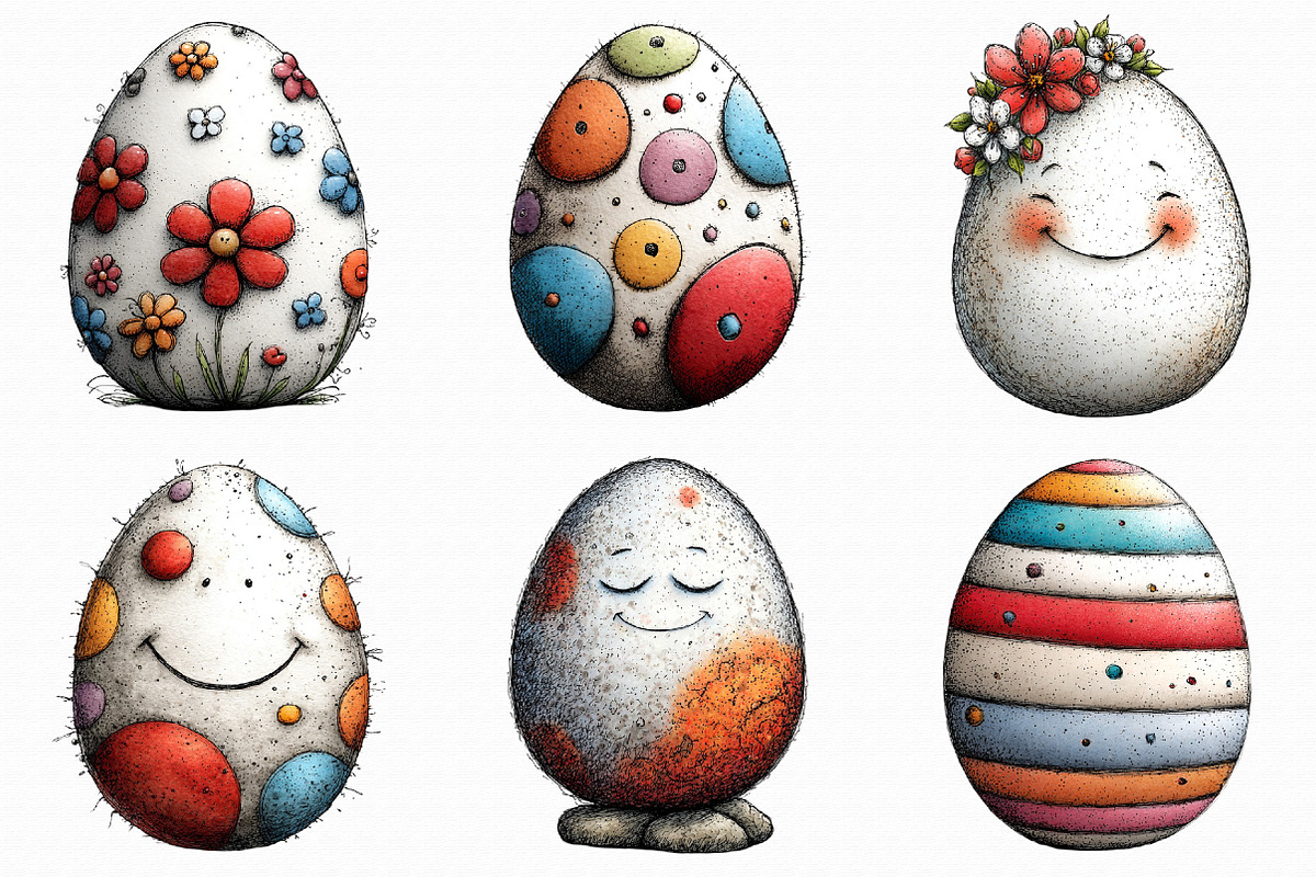 Happy Easter Egg Clipart, an Illustration by Libby Wishes (Photo 6 of 6)