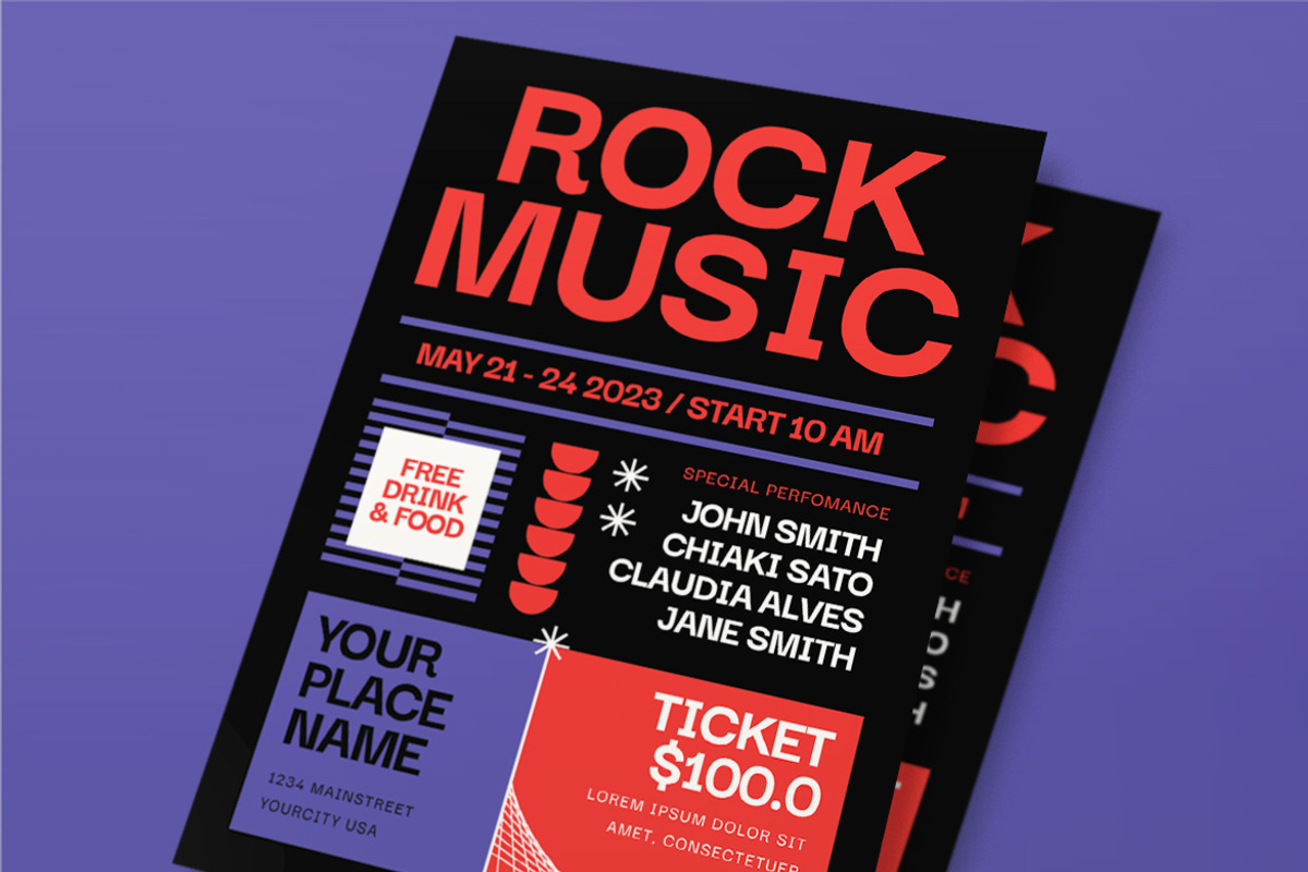 Rock Music Flyer, a Flyer Template by Tokosatsu (Photo 1 of 3)