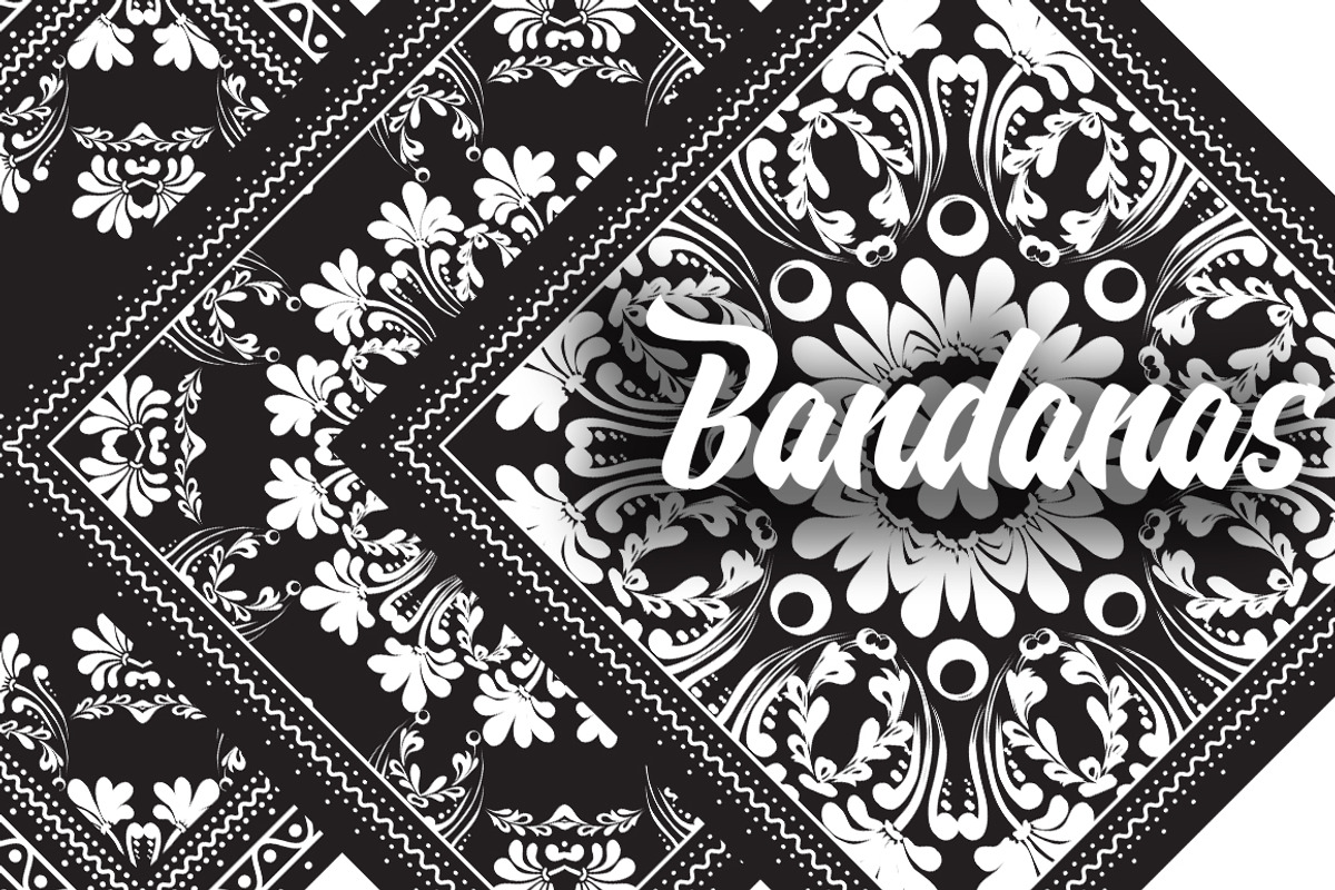 Bandanas silk scarf set 4, a Pattern Graphic by ilonitta (Photo 3 of 3)