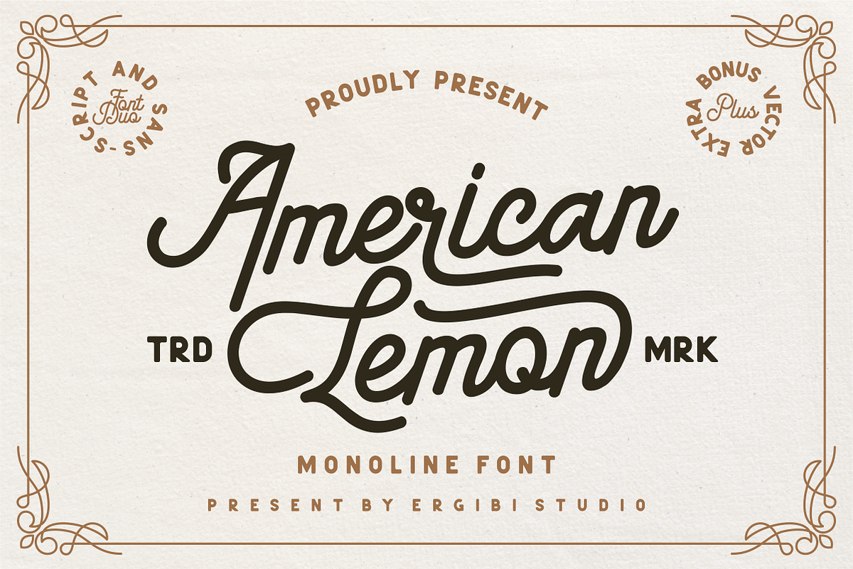 American Lemon Font Duo, a Script Font by ErgibiStudio (Photo 1 of 11)