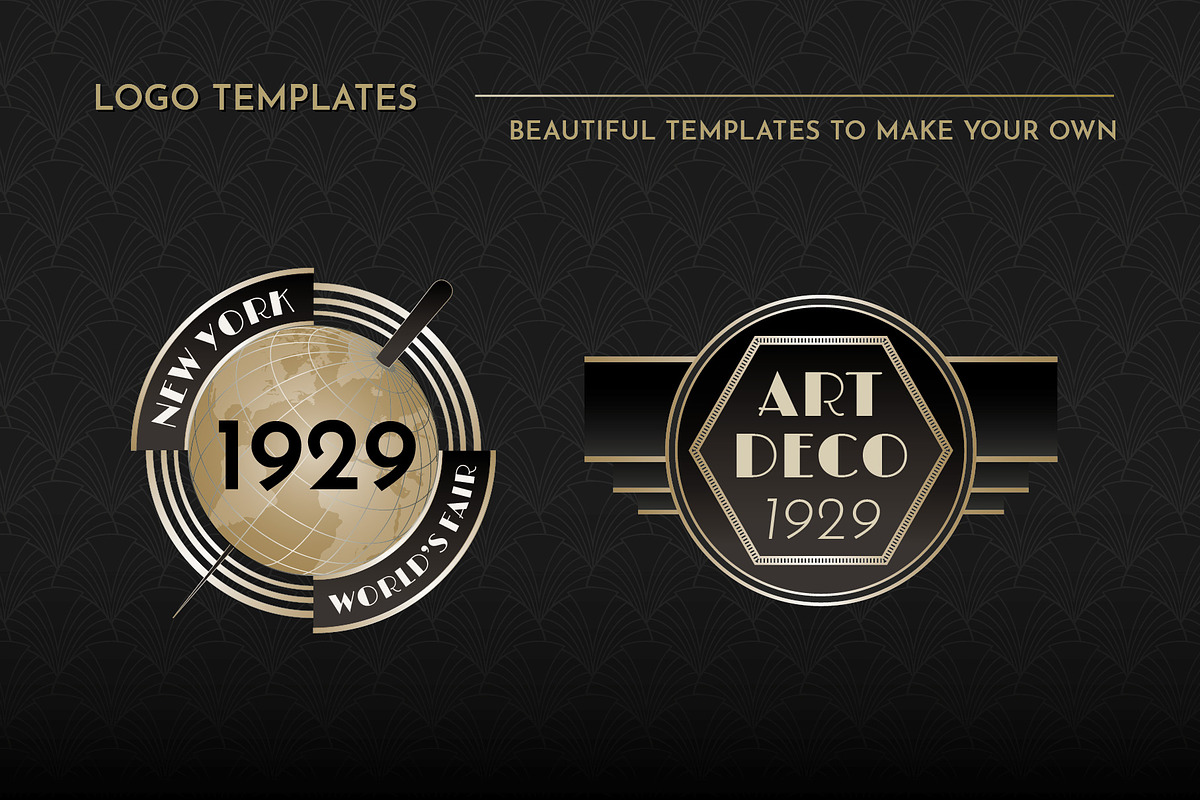 Art Deco Logos and Badges Vol 1, an Icon by Wingsart Studio (Photo 2 of 5)