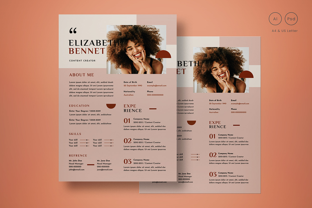 Resume, a Resume Template by graphicook (Photo 1 of 2)