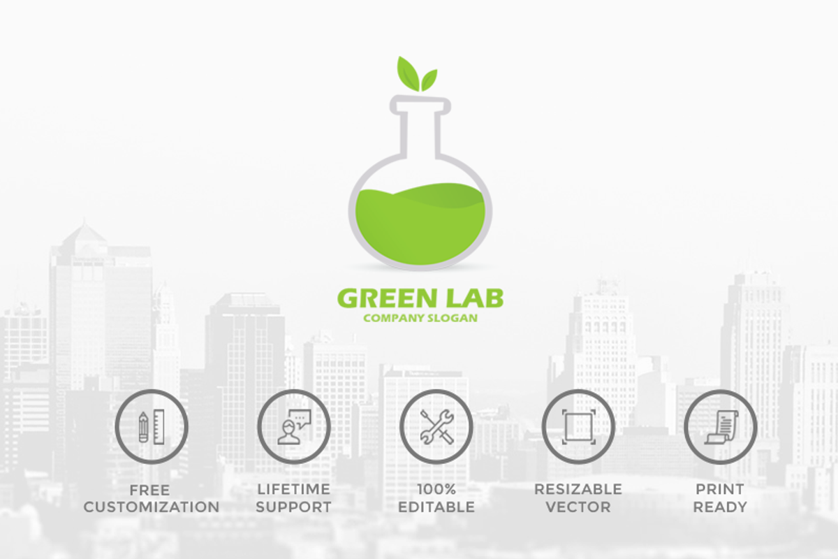 Green Lab Logo, a Branding & Logo Template by Golden-Brand