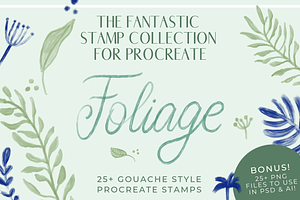 Gouache Procreate Brush Stamps & PNG