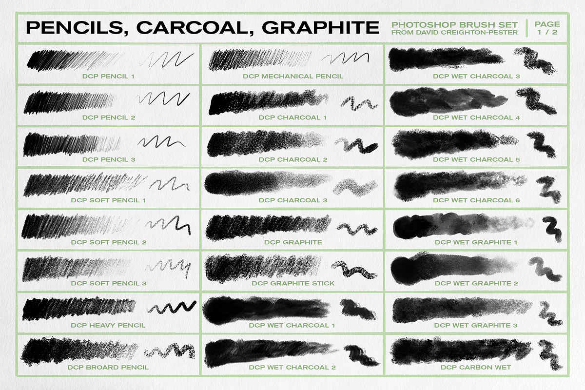 Photoshop Pencil Brushes, a Brush Add-On by David Creighton-Pester (Photo 2 of 3)