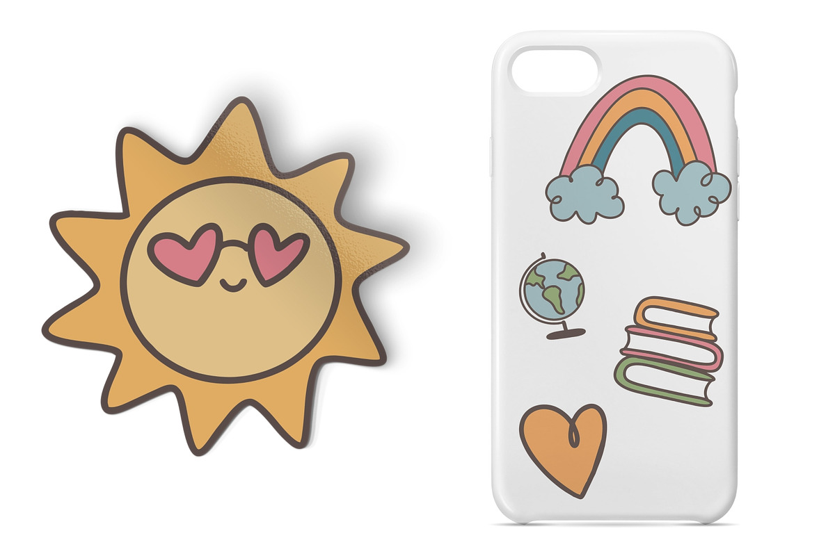 Retro School PNG SVG Clipart, an Object Illustration by Huckleberry Hearts (Photo 3 of 4)