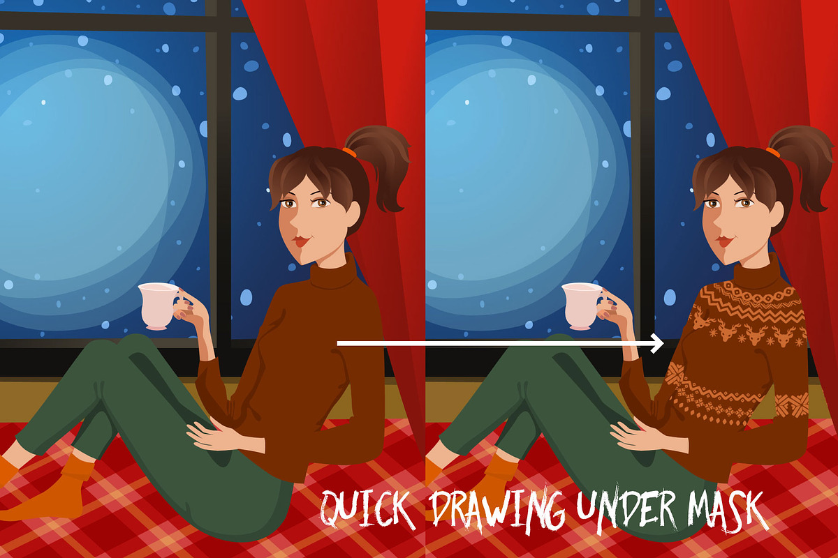 Folk Sweater Brushes for Photoshop, a Brush Add-On by SHMEL_Studio (Photo 2 of 7)