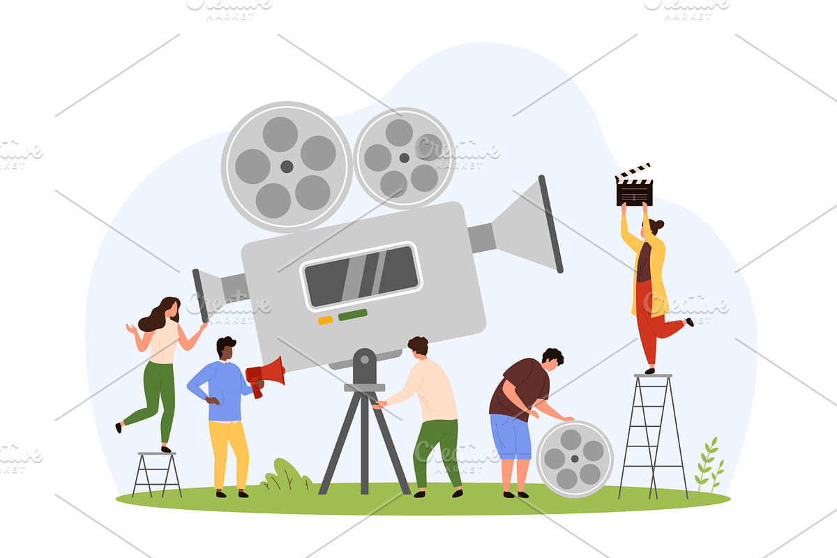 Videography, multimedia, video and, a Person Illustration by Flashvector