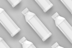 Square Plastic Bottle Mock-up