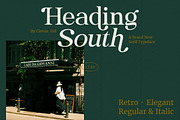 Heading South | Retro serif, a Serif Font by ClevUs (Thumbnail 1 of 14)