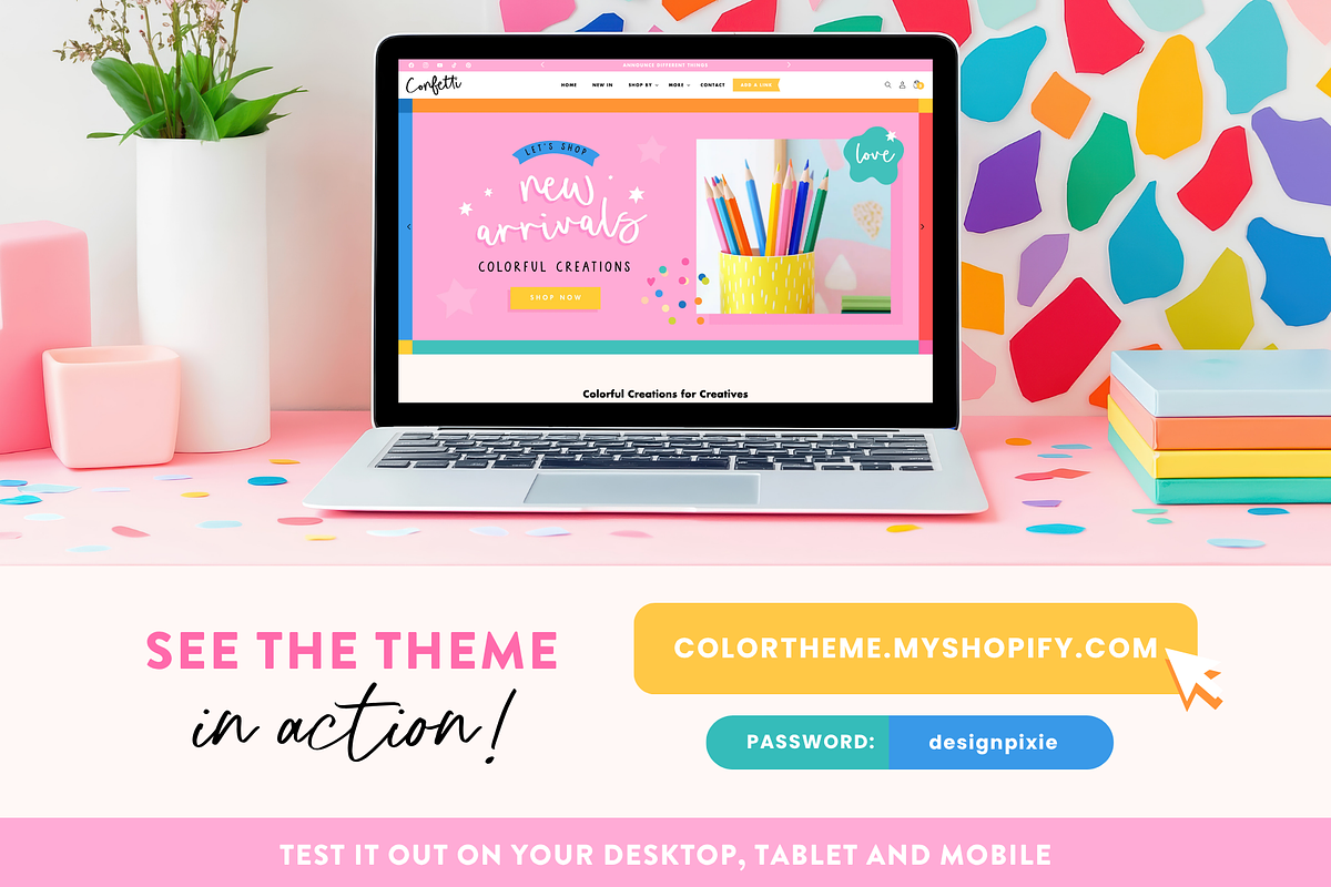 Colorful Shopify Theme | Confetti, a Shopify Template by Design Pixie (Photo 4 of 11)