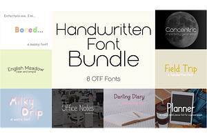 8 English Font Bundle
