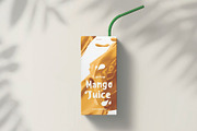 Juice Carton Packaging Box Mockup, a Packaging Mockup by DesignRushMarket (Thumbnail 2 of 15)