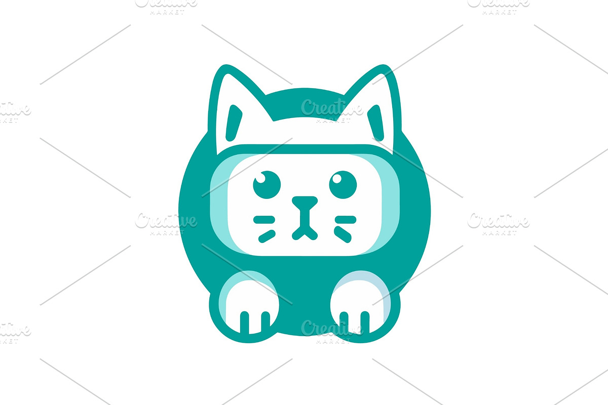 minimalist cat vr logo 2, a Branding & Logo Template by Zr, PROJECT