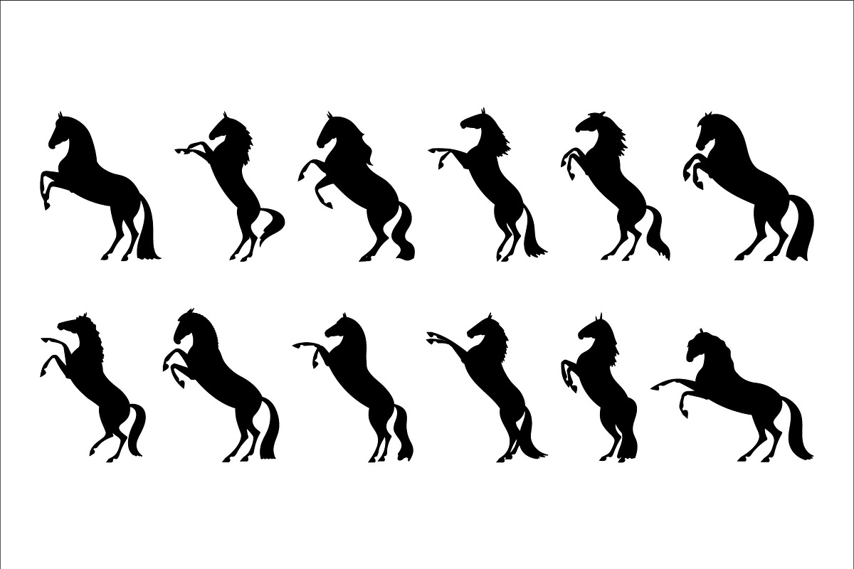 Horses Rearing Up, an Animal Illustration by Naurider (Photo 4 of 4)