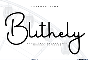 Blithely, a Handwritten Font by FreshTypeINK (Thumbnail 1 of 8)
