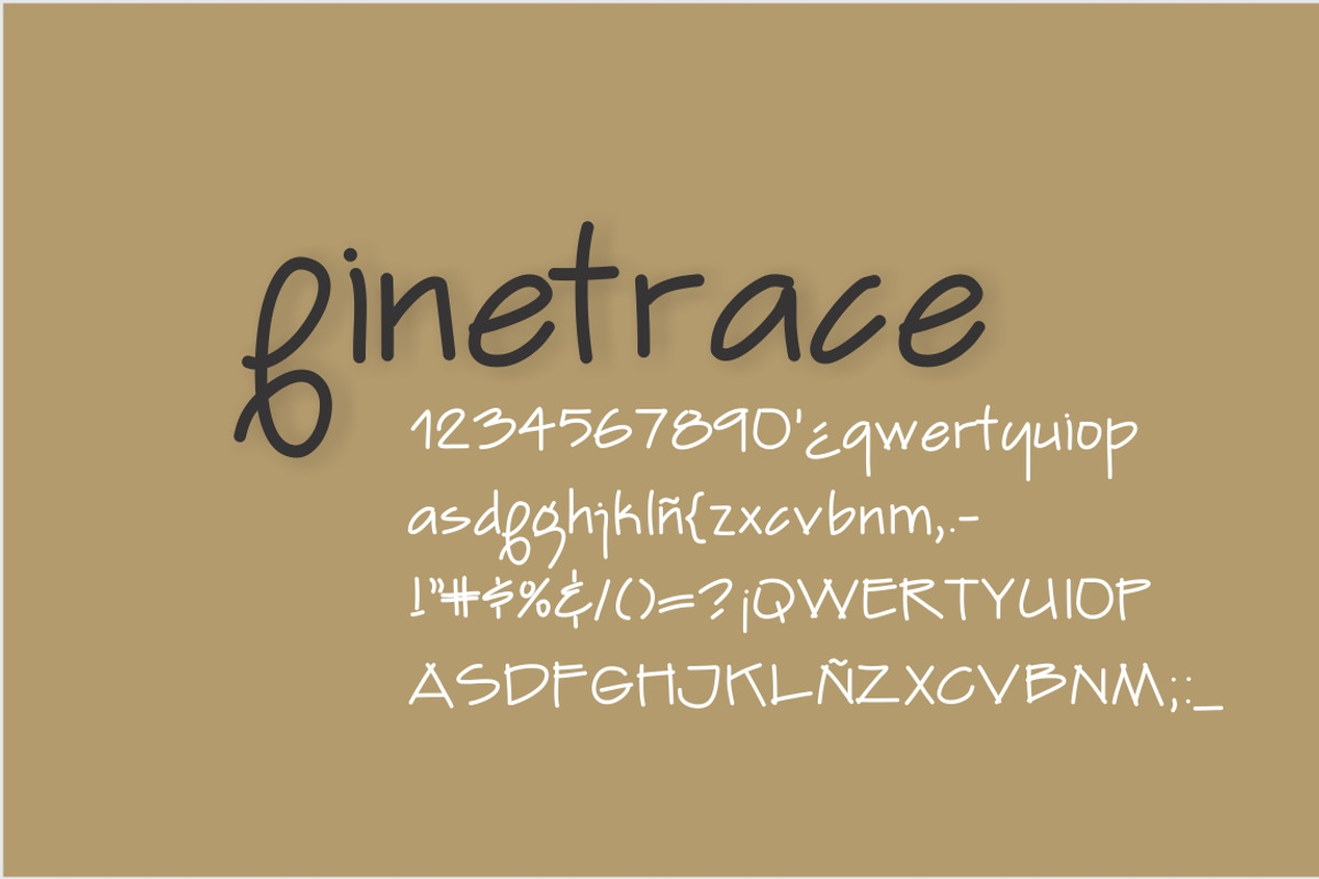 Finetrace Font preview 2