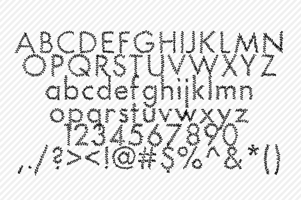 Scratchy Hand Drawn Font preview 2
