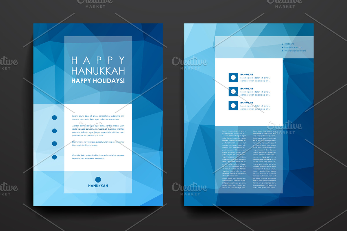 Hanukkah. 9 Brochure Templates, a Brochure Template by Palau (Photo 4 of 9)