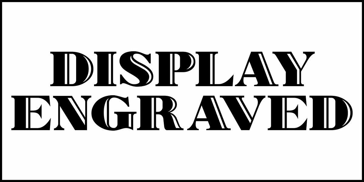 Display Engraved JNL, a Serif Font by Jeff Levine Fonts (Photo 2 of 5)