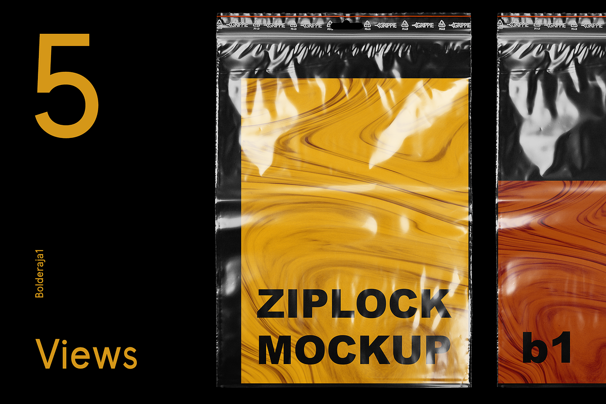 ZipLock Bag Mockup, a Product Mockup by Bolderaja1 Studio (Photo 1 of 10)