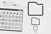 Folder Line Icons Set, an Outline Icon by Voysla's Shop (Thumbnail 3 of 4)