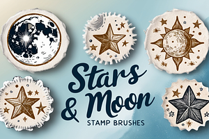 Stars & Moon Stamp Brushes