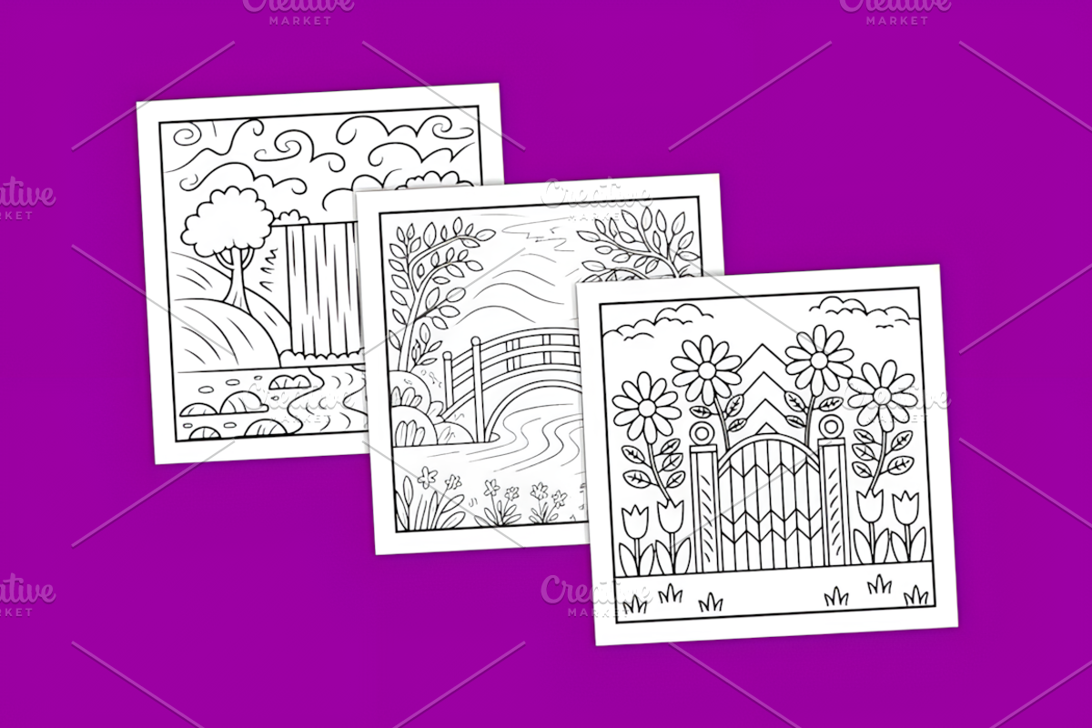 Bold Easy Stress Relief Coloring, a Decorative Illustration by Coco Bloom (Photo 4 of 5)