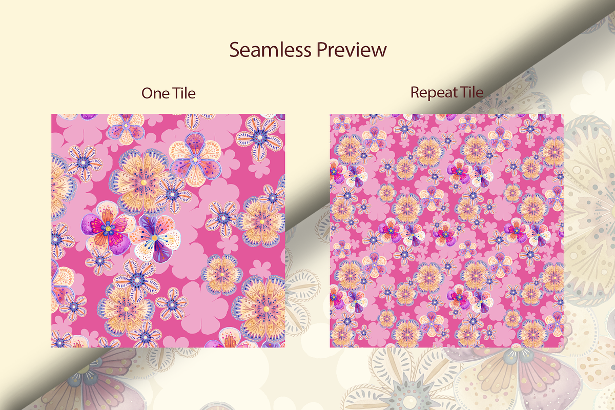 FLOWER UNIQUE, a Pattern Graphic by rumacorakstudio (Photo 3 of 6)