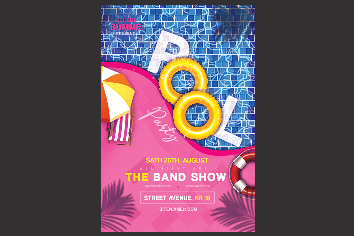 Pool Party Flyer, a Flyer Template by DSGraphicDesign