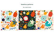 Fresh seamless patterns + posters, a Decorative Illustration by MoleskoStudio (Thumbnail 14 of 21)