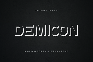 Demicon - Font, a Sans Serif Font by artchiles_design