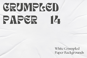14 White Crumpled Paper Backgrounds, a Background Photo by Ksuview