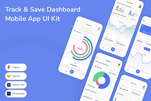 Track & Save Dashboard App UI Kit