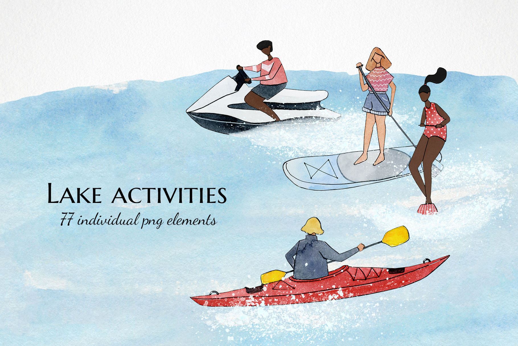 Lake activities scene creator, an Object Graphic by LyubovZaytseva