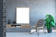 CONCRETE INTERIOR PSD MOCKUP, a Household Mockup by YKvisual (Thumbnail 2 of 2)