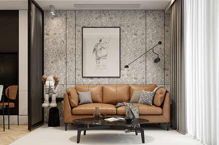 Interior Design Apartment, Living, an Architecture 3D Model by Arthitecture Home