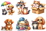 Quirky Dog and Cat Clipart, an Icon by Designworld (Thumbnail 3 of 6)